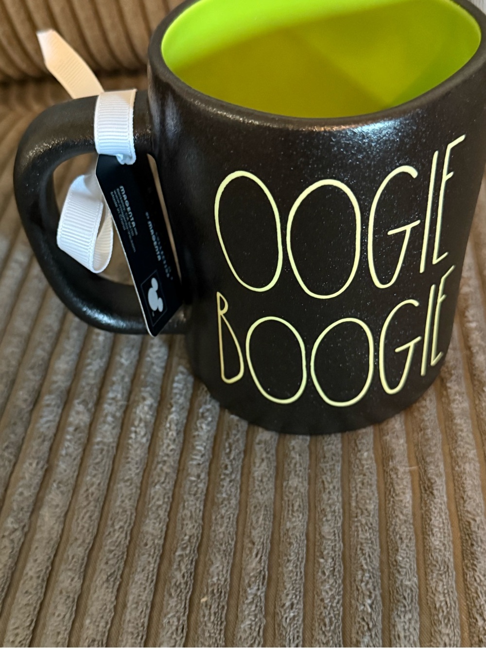 Rae Dunn x Nightmare Before Christmas Black Double-sided Mug: OOGIE BOOGIE NWT - Picture 6 of 6